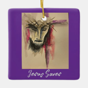 Ornement en céramique de la Passion du Christ