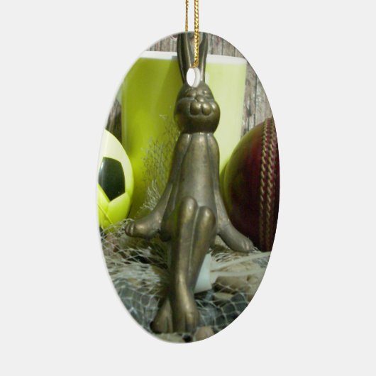 Ornement En Céramique De l'autre côté du Pitch & Crease : Football Crick (Droite)