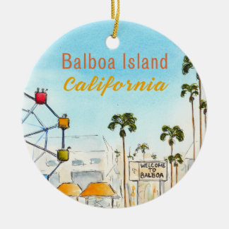 Ornement en céramique de l'île de Balboa - Newport