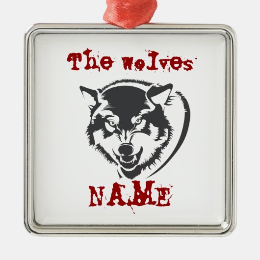 ornement en céramique de loup (Devant)