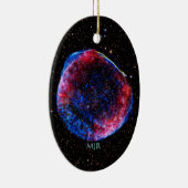 Ornement En Céramique De monogramme de supernova la plus lumineuse (Droite)