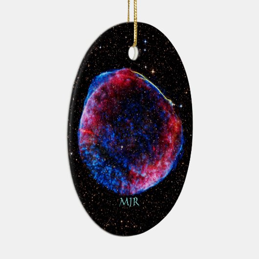 Ornement En Céramique De monogramme de supernova la plus lumineuse (Droite)
