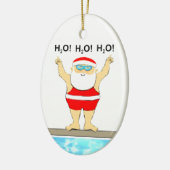 Ornement en céramique de natation Keepsake (Gauche)
