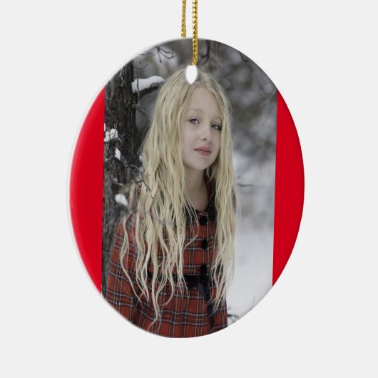 Ornement en céramique de Noël à script rouge moder (Droite)