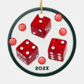 Ornement en céramique de Noël Bunco (Dos)