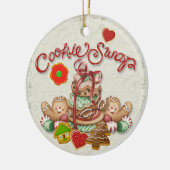 Ornement en céramique de Noël Cookie Swap (Gauche)