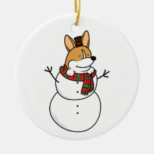 Ornement en céramique de Noël de bonhomme de nei