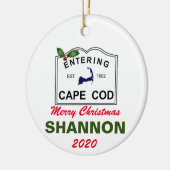ORNEMENT EN Céramique de Noël de Cape Cod PERSONNA (Gauche)