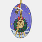 Ornement en céramique de Noël de Giraffe (Gauche)