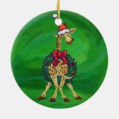 Ornement en céramique de Noël de Giraffe (Dos)