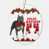 Ornement en céramique de Noël de taureau de Pitt (Gauche)