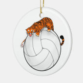 Ornement en céramique de Noël de volleyball de (Gauche)