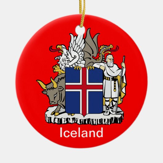 Ornement en céramique de Noël d'ICELAND* (Devant)