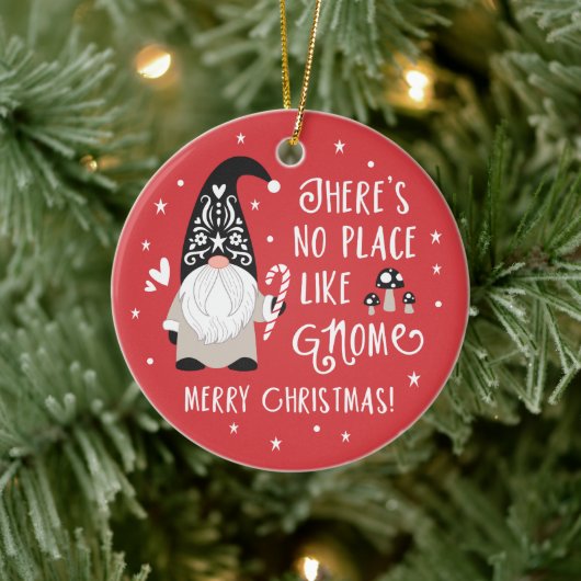 Ornement en céramique de Noël Gnome (Arbre)