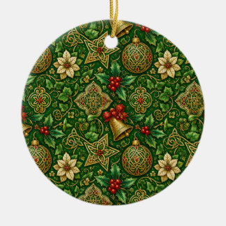 Ornement en céramique de Noël irlandais à entrelac