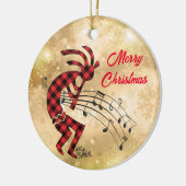 Ornement en céramique de Noël Kokopelli (Gauche)