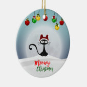 Ornement en céramique de Noël Meowy (Droite)