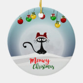 Ornement en céramique de Noël Meowy (Dos)