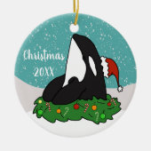Ornement en céramique de Noël Orca (Devant)