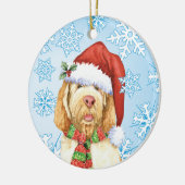 Ornement en céramique de Noël Spinone Italiano (Gauche)