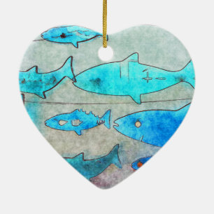 Ornement en céramique de poisson