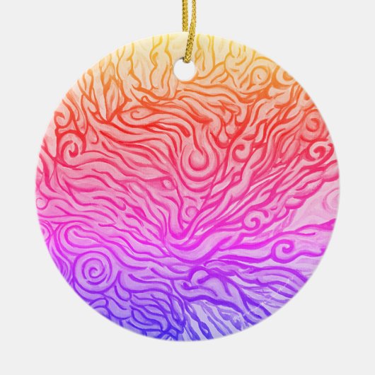 Ornement en céramique de poisson rouge - art de Ne (Devant)