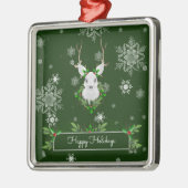 Ornement en céramique de rennes verts (Gauche)