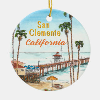 Ornement en céramique de San Clemente Californie