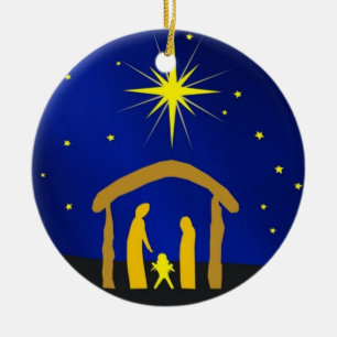 Ornement en céramique de scène de Manger