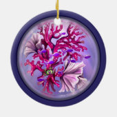 Ornement en céramique de sirène de mer violet (Dos)