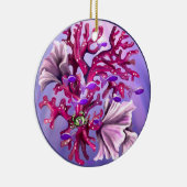 Ornement en céramique de sirène de mer violet (Droite)