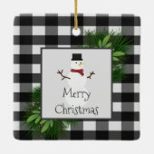 Ornement en céramique de Snowman Buffalo (Dos)