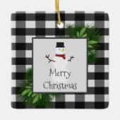 Ornement en céramique de Snowman Buffalo (Devant)