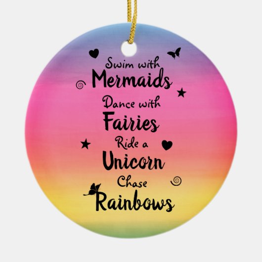 Ornement en céramique de souhaits et de rêves (Devant)