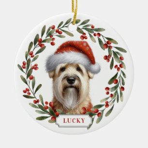 Ornement en céramique de Terrier Wheaten à poil do