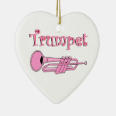 Ornement en céramique de trompette rose (Droite)