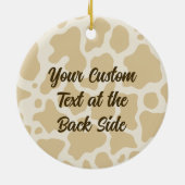 Ornement en céramique de vache surpris (Dos)