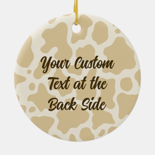 Ornement en céramique de vache surpris (Dos)