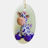 Ornement en céramique de vache violette (Droite)