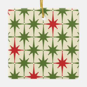 Ornement En Céramique Débuts de Noël modernes du Moyen-siècle