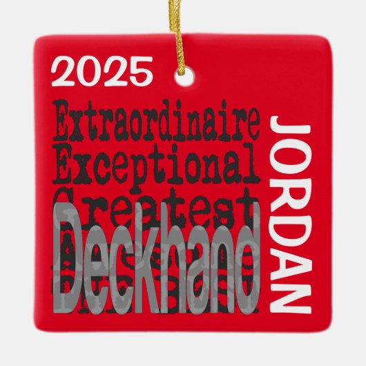 Ornement En Céramique Deckhand Extraordinaire (Devant)