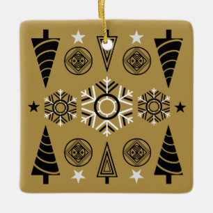Ornement En Céramique Décor de Noël Art Nouveau