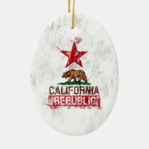 Ornement En Céramique Décor de style de peinture d'ours de la Californie