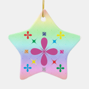 Ornement En Céramique Décor graphique de Noël, Joyeuses Fêtes !