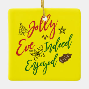 Ornement En Céramique 🎄 Découvrez la joie avec notre "Jolly Eve En effe