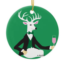 Ornement en céramique Deer Cheer