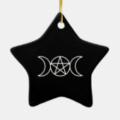 Ornement En Céramique Déesse du Pentacle Triple Moon (Dos)