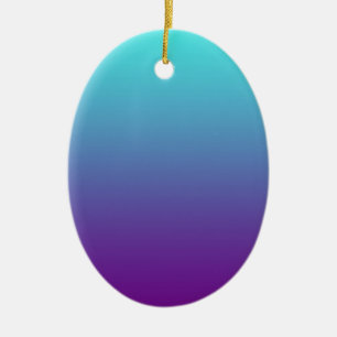 Ornement En Céramique Dégradé de fond simple Turquoise Bleu Violet