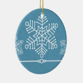 Ornement En Céramique Délicat Snowflakes Round Ornament (Droite)