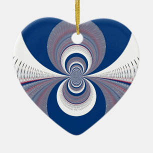 Ornement En Céramique Demi bleu